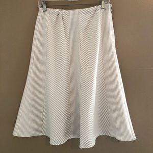 Beige White Lined Skirt New Size 8